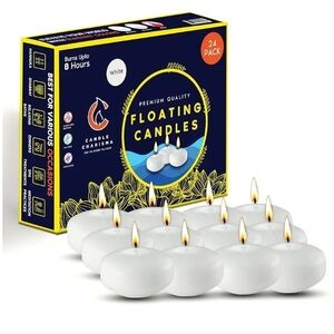 Charisma White Floating Candles - 24 Pack